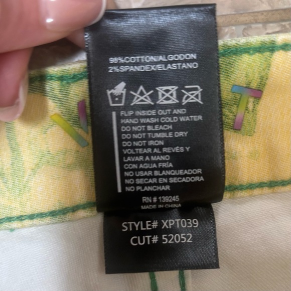 NWT VBRT Vibrant Miu Butterfly Print Yellow Green Wide Leg Fairycore Jeans S - Picture 5 of 13